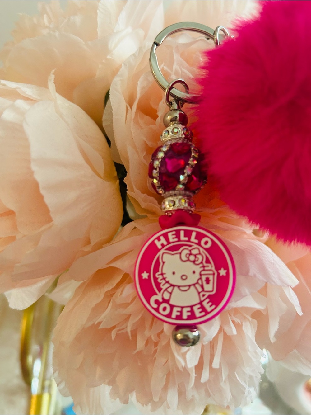 Sanrio Hello Kitty Pom Pom Keychain